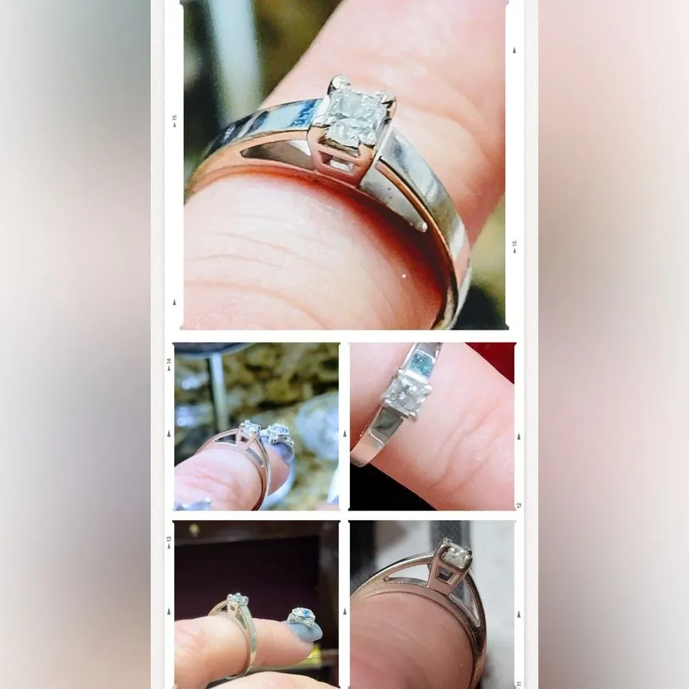 1/2 Carat Diamond Solitaire Ring 14k White Gold AUTHENTICATION GUARANTEED